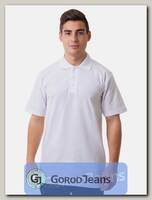 Рубашка поло мужская Мос Ян Текс цвет "Белый" с белыми полосками