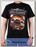 Футболка мужская принт "World of Tanks" черный