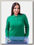 Рубашка поло женская Мос Ян Текс цвет "Зеленый" д/р