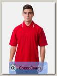 Рубашка поло мужская Мос Ян Текс цвет "Красный" с полосками