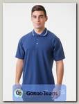 Рубашка поло мужская Мос Ян Текс цвет "Синий" с полосками